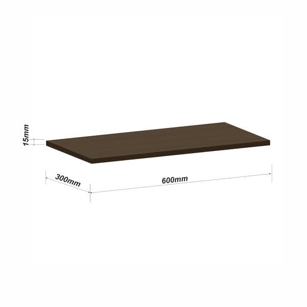 Prateleira de Madeira MDP Nogueira UV 60x30cm Luciane