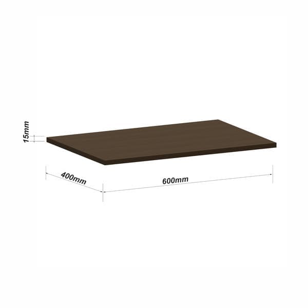 Prateleira de Madeira MDP Nogueira UV 60x40cm Luciane