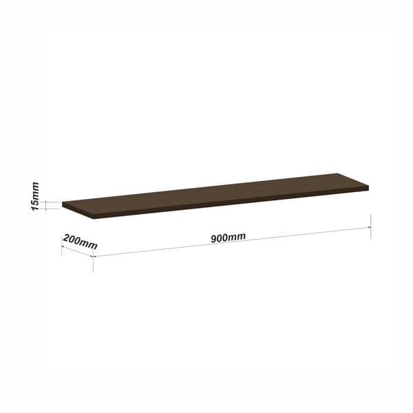 Prateleira de Madeira MDP Nogueira UV 90x20cm Luciane
