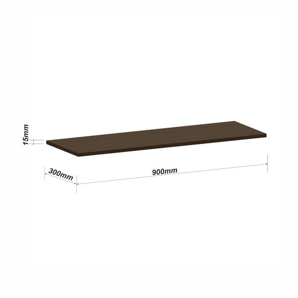 Prateleira de Madeira MDP Nogueira UV 90x30cm Luciane