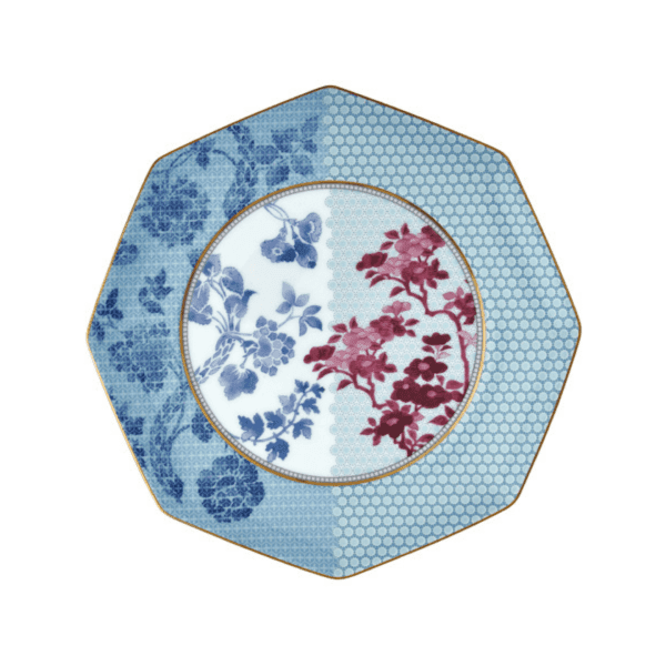 Prato de Pão Regency Damasky Azul 17cm - Tea Deligth