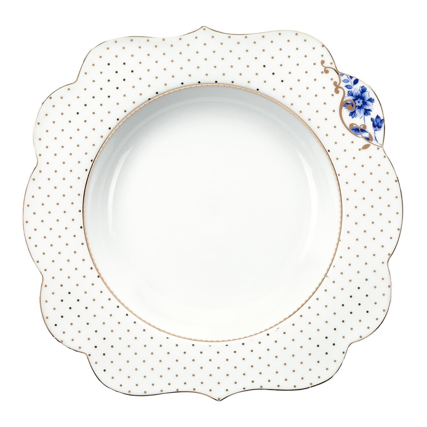 Prato de Sopa Royal White Flowers Pip Studio 23 cm
