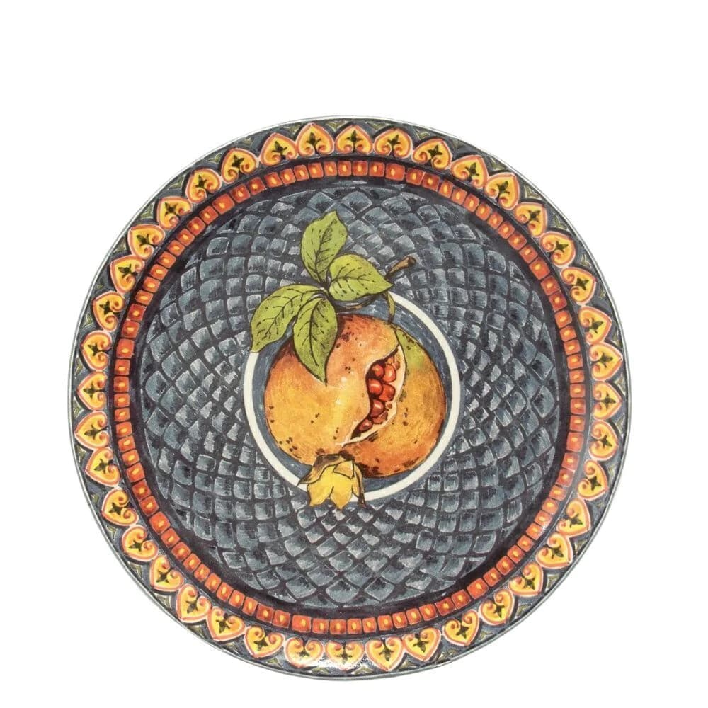Prato para Sobremesa de Porcelana Frutti Italiani Romã 23cm 6pçs