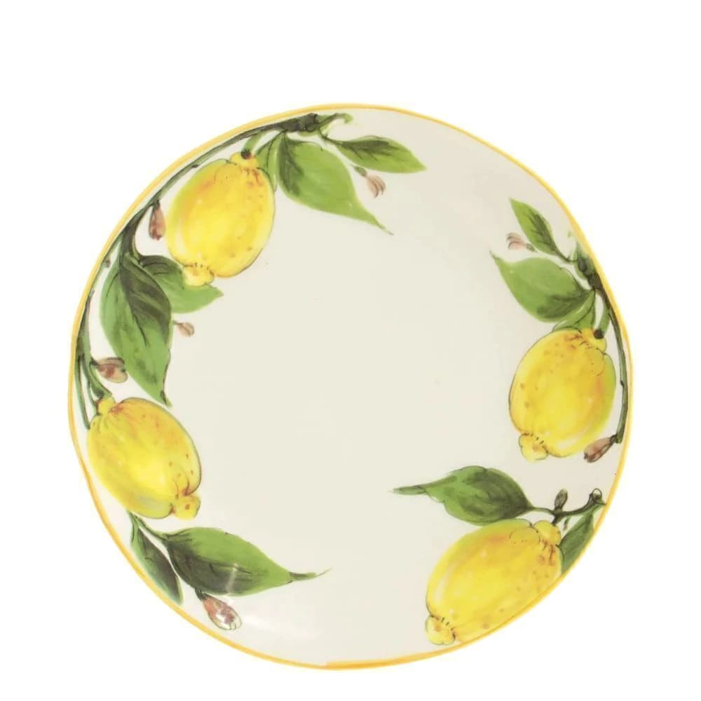 Prato para Sobremesa de Porcelana Lemon Garden 23cm 6pçs