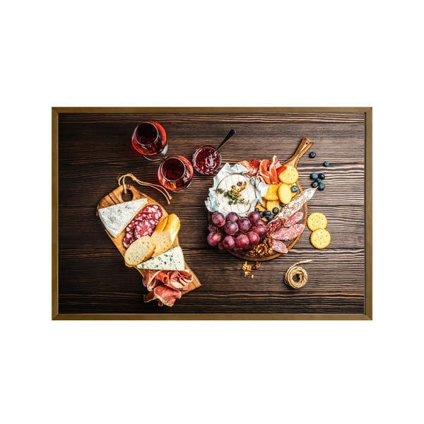 Quadro Cheese Marrom com Vidro 30x45cm Arte Própria