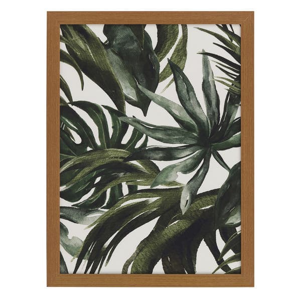 Quadro Decorativo Folhagem 4 Verde com Vidro 30x40cm Arte Própria