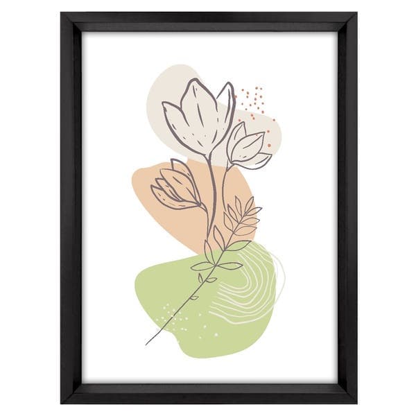 Quadro Decorativo Túlipas Colorido sem Vidro 40x30cm Tropical