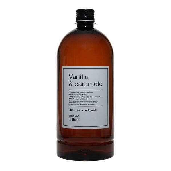 Refil Água Perfumada Vanilla & Caramelo 1000ml Casa Viva