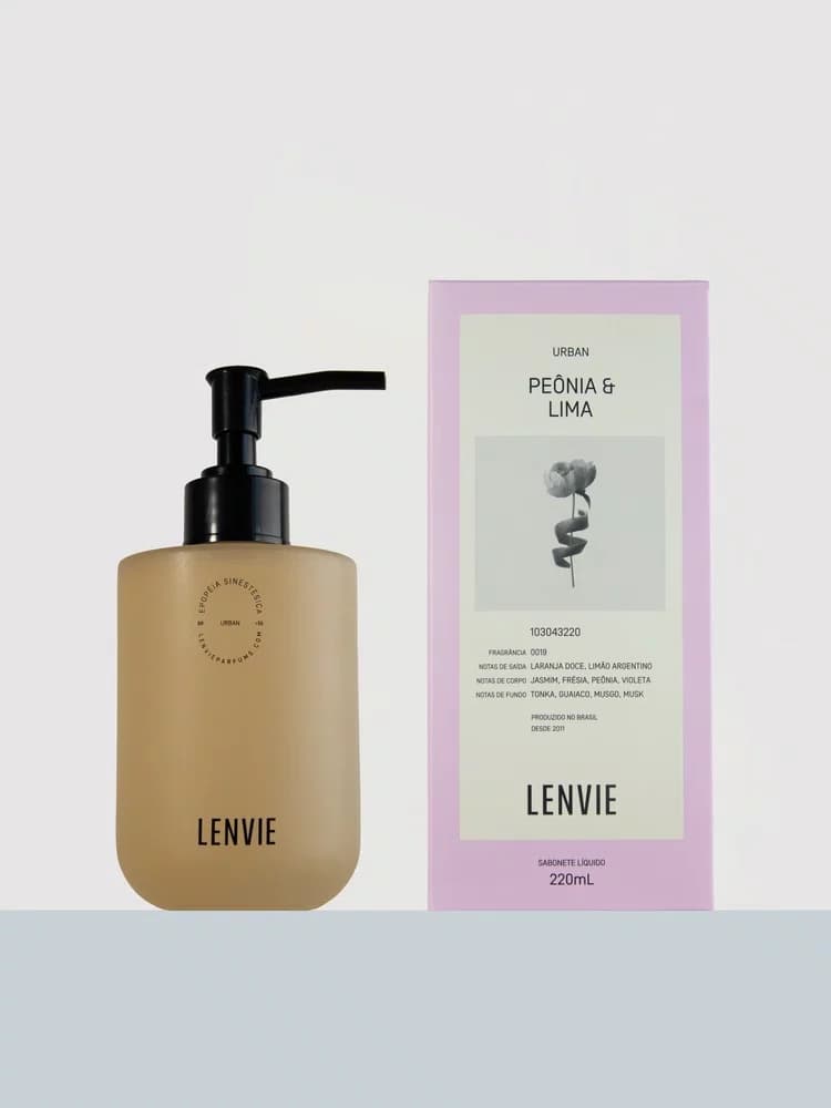 Sabonete Líquido Peônia e Lima 220ml - Lenvie