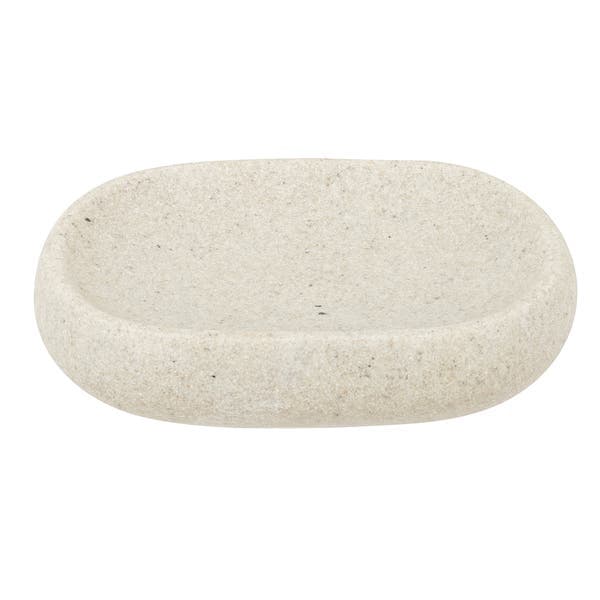 Saboneteira de Bancada para Banheiro Resina Off White Pome Oikos