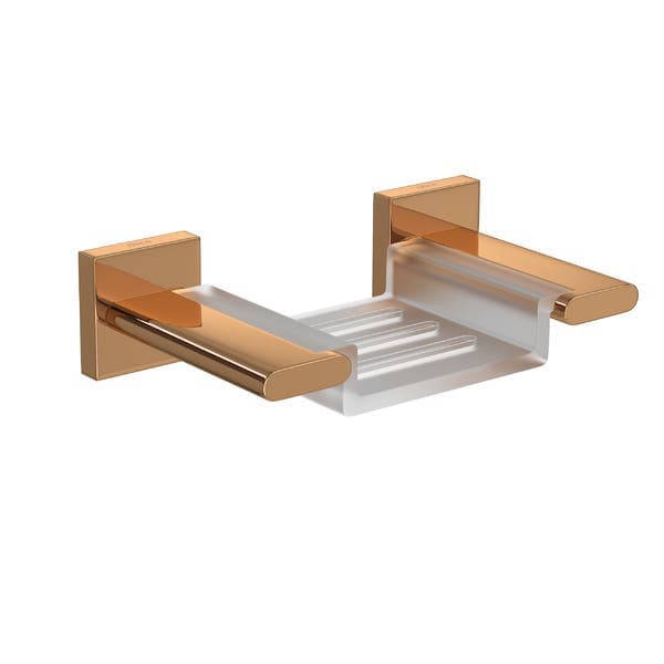 Saboneteira de Parede Metal Quadrado Polo Red Gold Deca