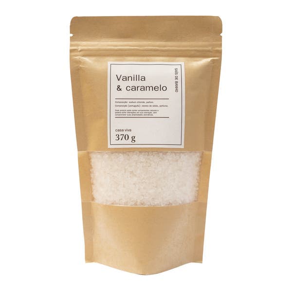 Sachê Sais de Banho 370ml Vanilla e Caramelo Casa Viva