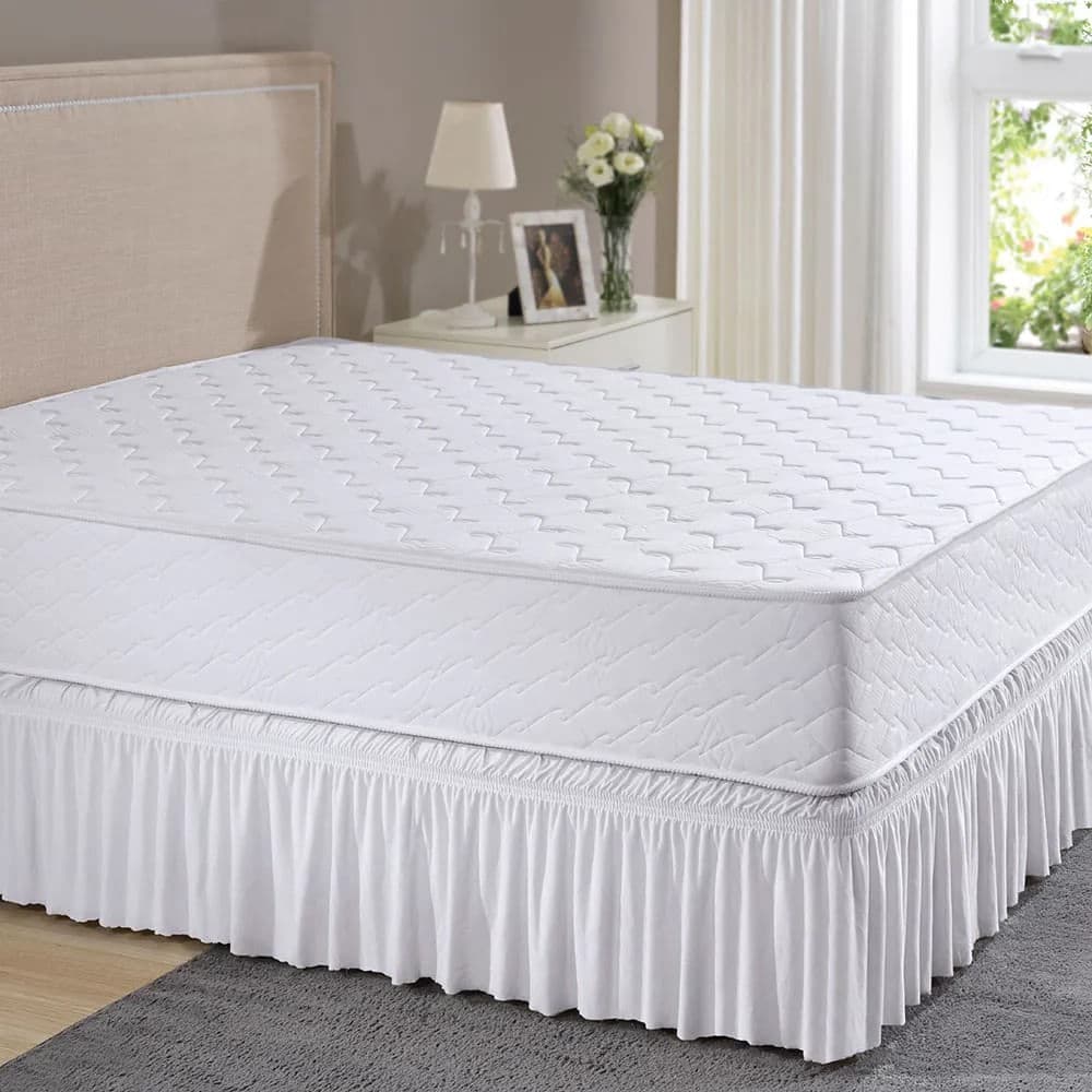 Saia para Cama King Fixa Fácil Branca - Hedrons