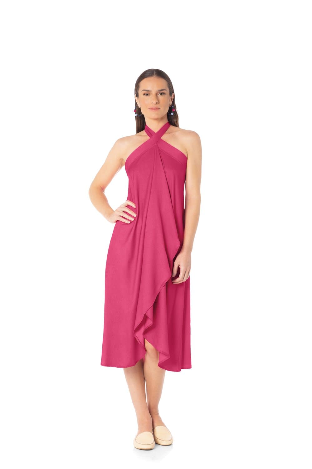Saida de Praia M Viscose Cremisi Trussardi Rosa 84cm x 88cm