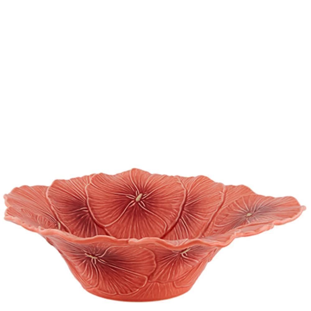 Saladeira de Cerâmica Bordallo Pinheiro Maria Flor Alcea 33cm