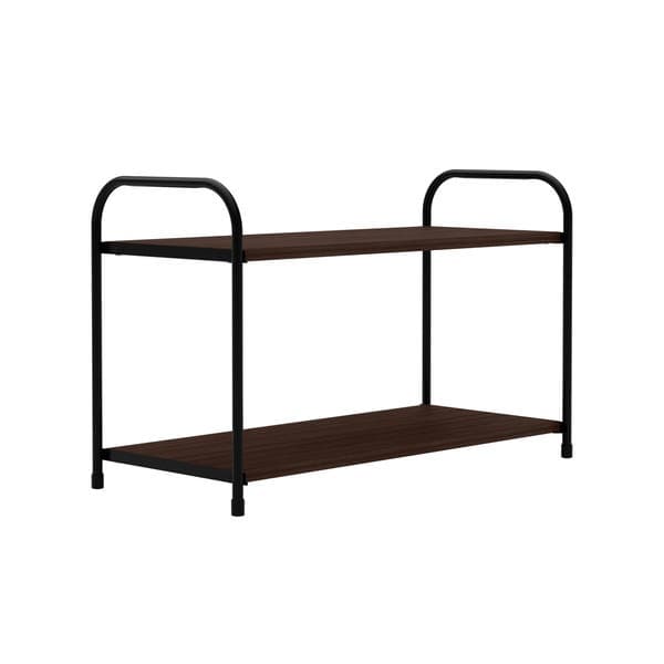 Sapateira de Aço e Madeira Preta 6 pares 63x28x40cm Brasforma