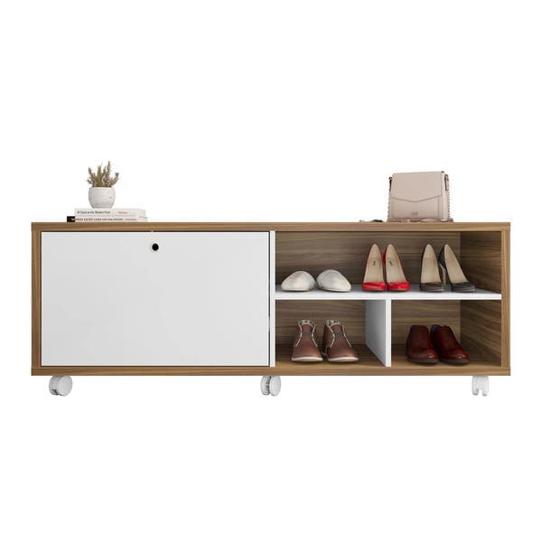 Sapateira Estilo 1 Porta 2 Prateleiras com Rodizios Caemmun
