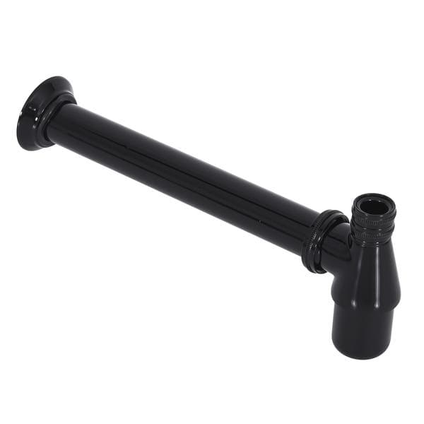 Sifão com Copo para Banheiro Preto Brilhante 1x1.1/2" 30cm Fani