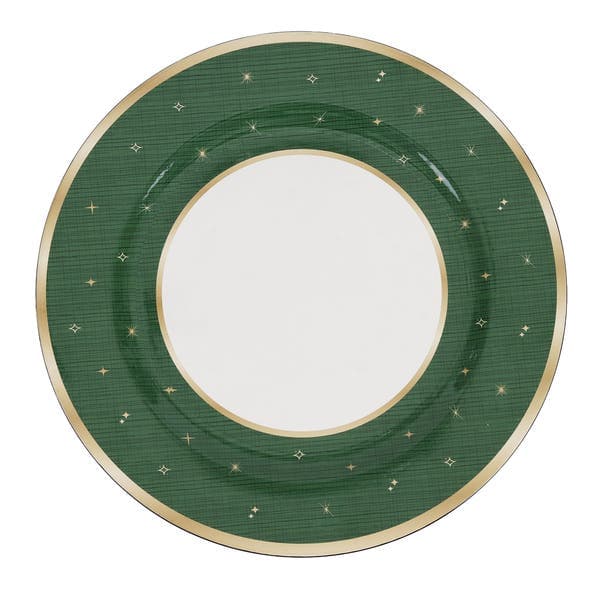 Sousplat Natalino para Mesa Poa Verde 33cm Cromus