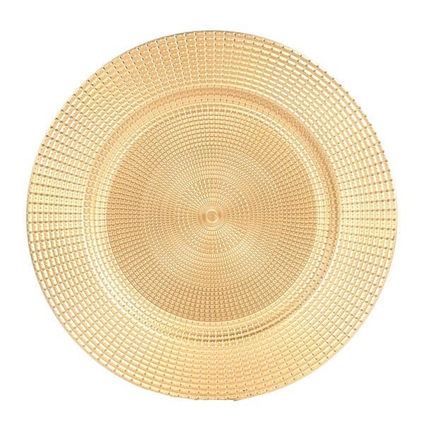 Sousplat para Mesa Plástico Ouro 2x33x33cm Cromus