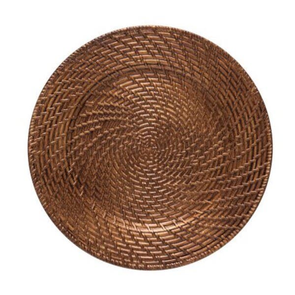 Sousplat Redondo Galles Plástico Rattan 33cm 1 Peça Copa & Cia