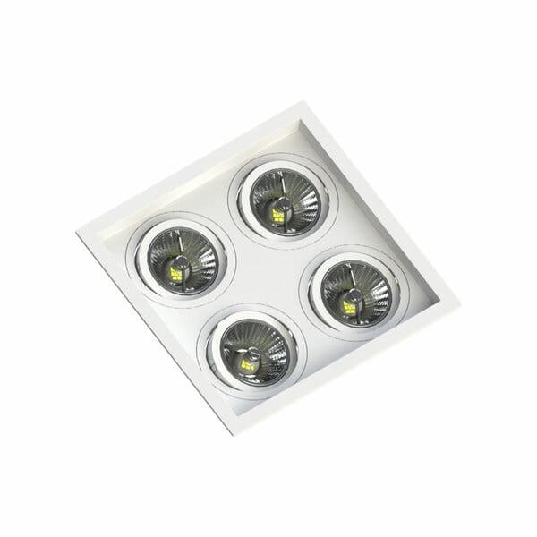 Spot de Embutir Recuado Branco 4L AR70 Save Energy