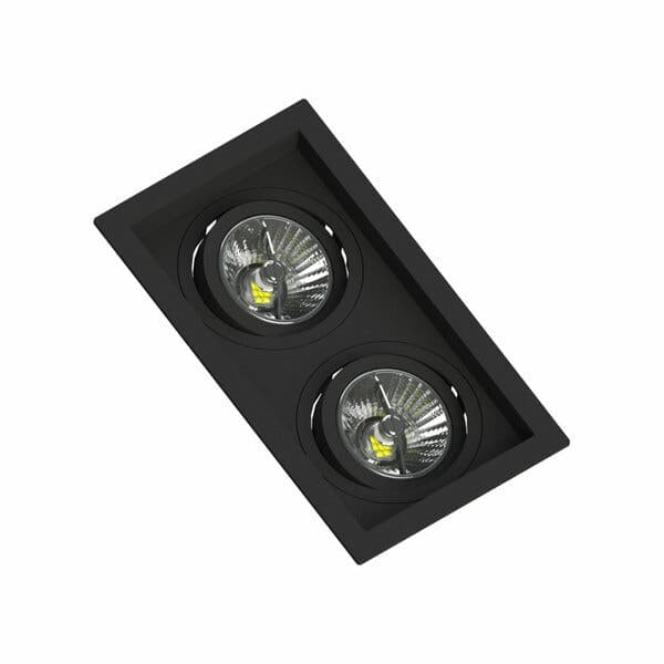 Spot de Embutir Recuado Preto AR70 Save Energy