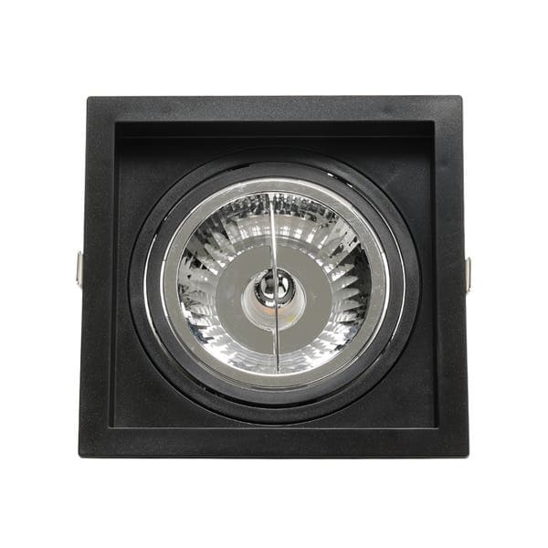 Spot de Embutir Recuado Quadrado AR111 Preto Save Energy