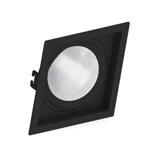 Spot de Embutir Recuado Quadrado PAR30 Preto Save Energy