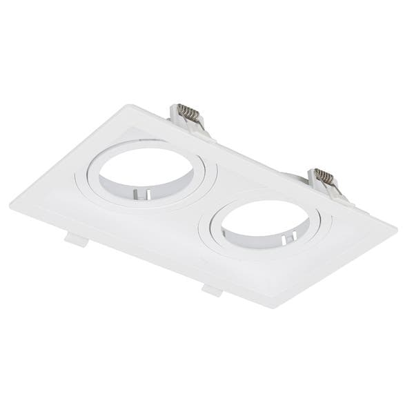Spot Embutir Retangular 2 Lâmpadas AR70 Save Energy Branco