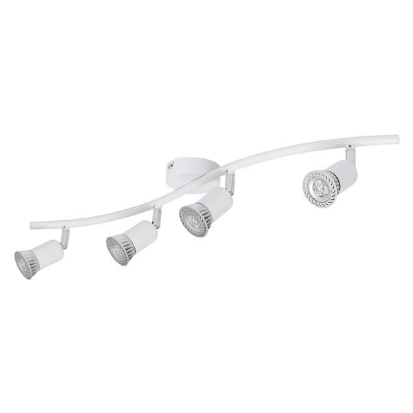 Spot Sobrepor Retangular 4 Lâmpadas Inspire Basic Branco