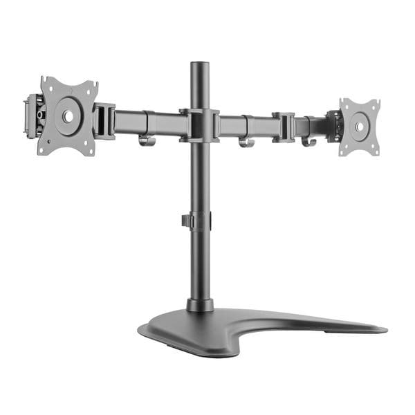 Suporte para 2 Monitores de 13" a 27" de Mesa Preto Brasforma