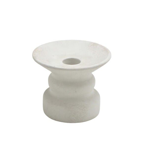 Suporte para Vela Decorativo Off White 1 Peça 10cm