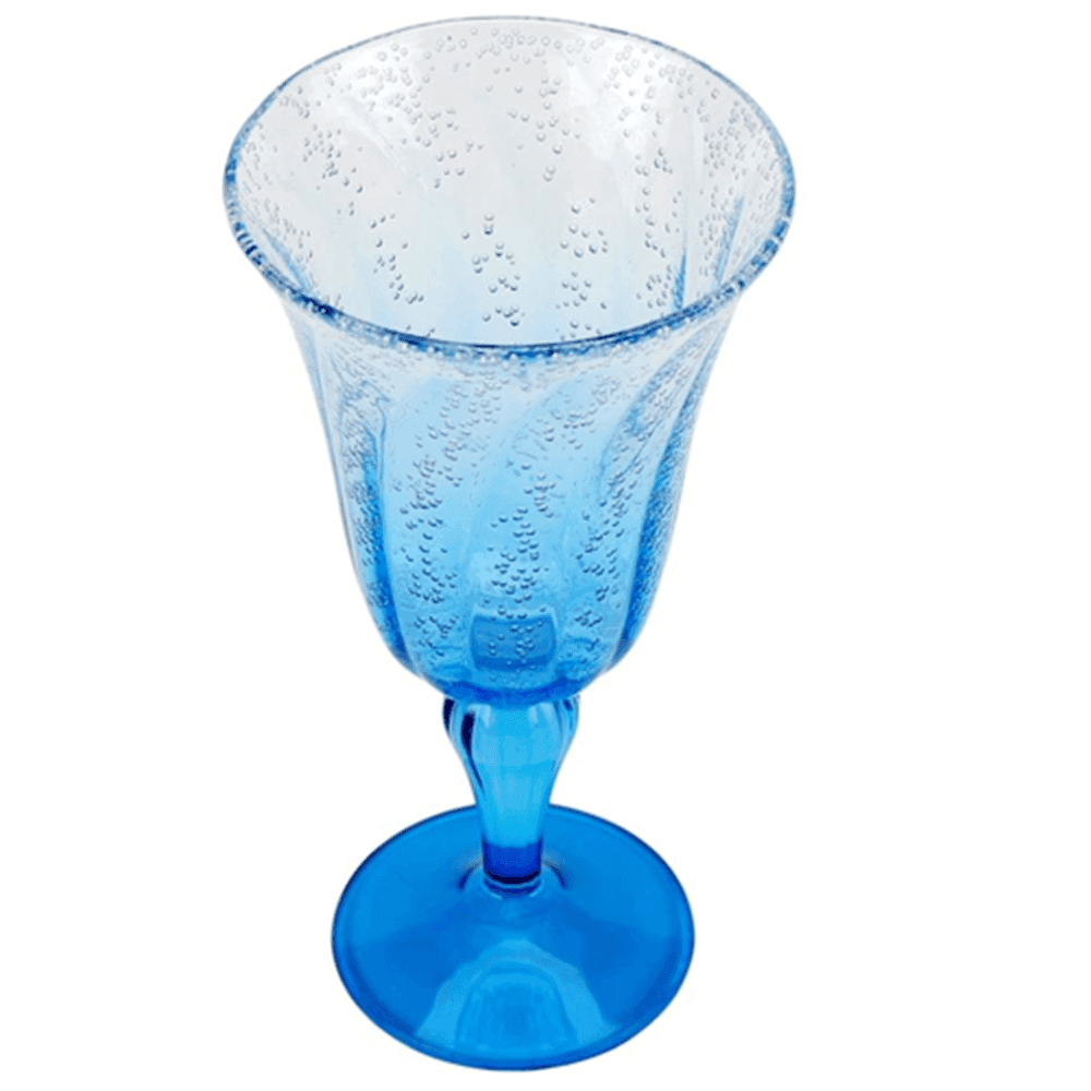 Taça Acrílico Detalhes Bolhas Degradê Azul - Entrecasa