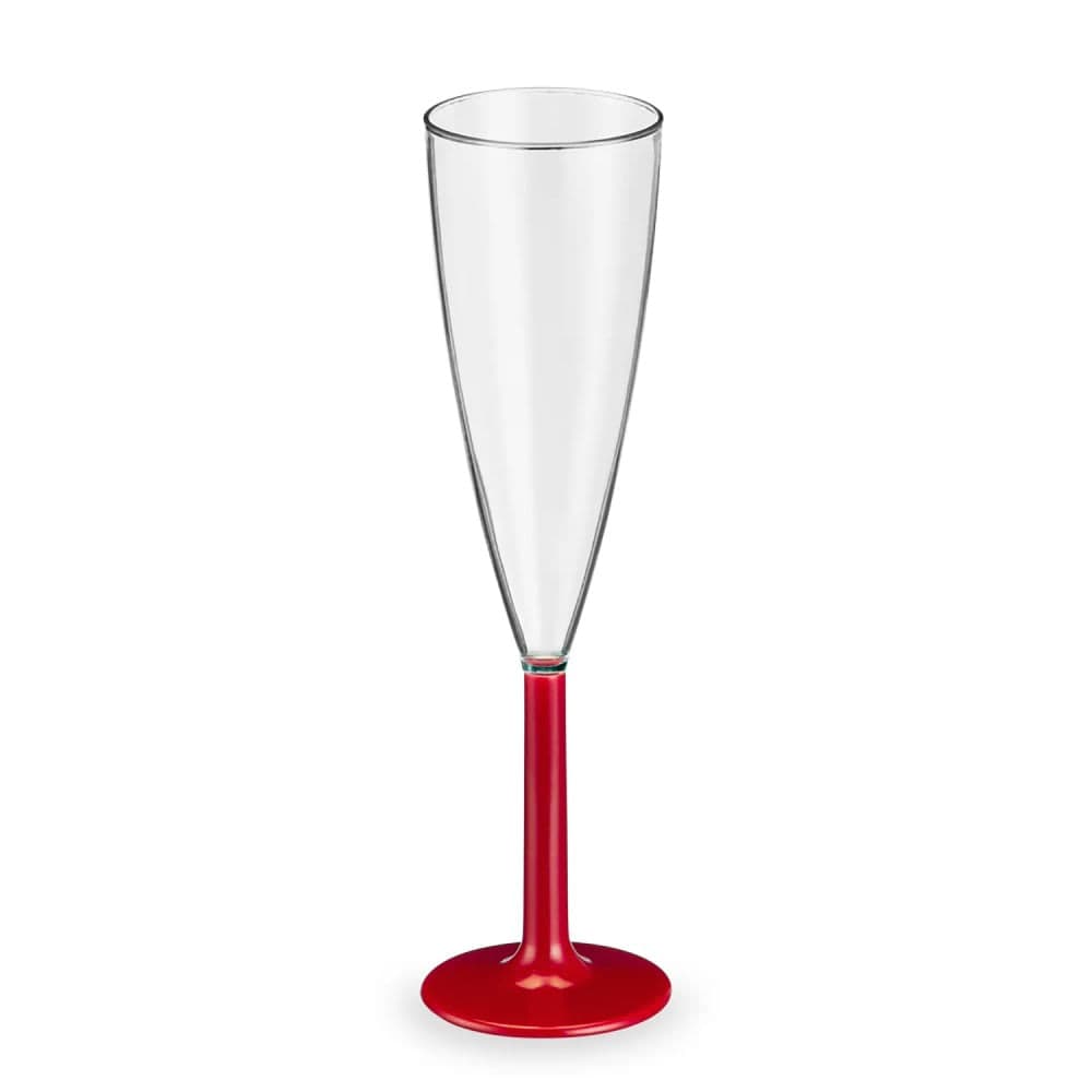 Taça de Champanhe 170mL De Plástico Vermelha - Oldaniplast