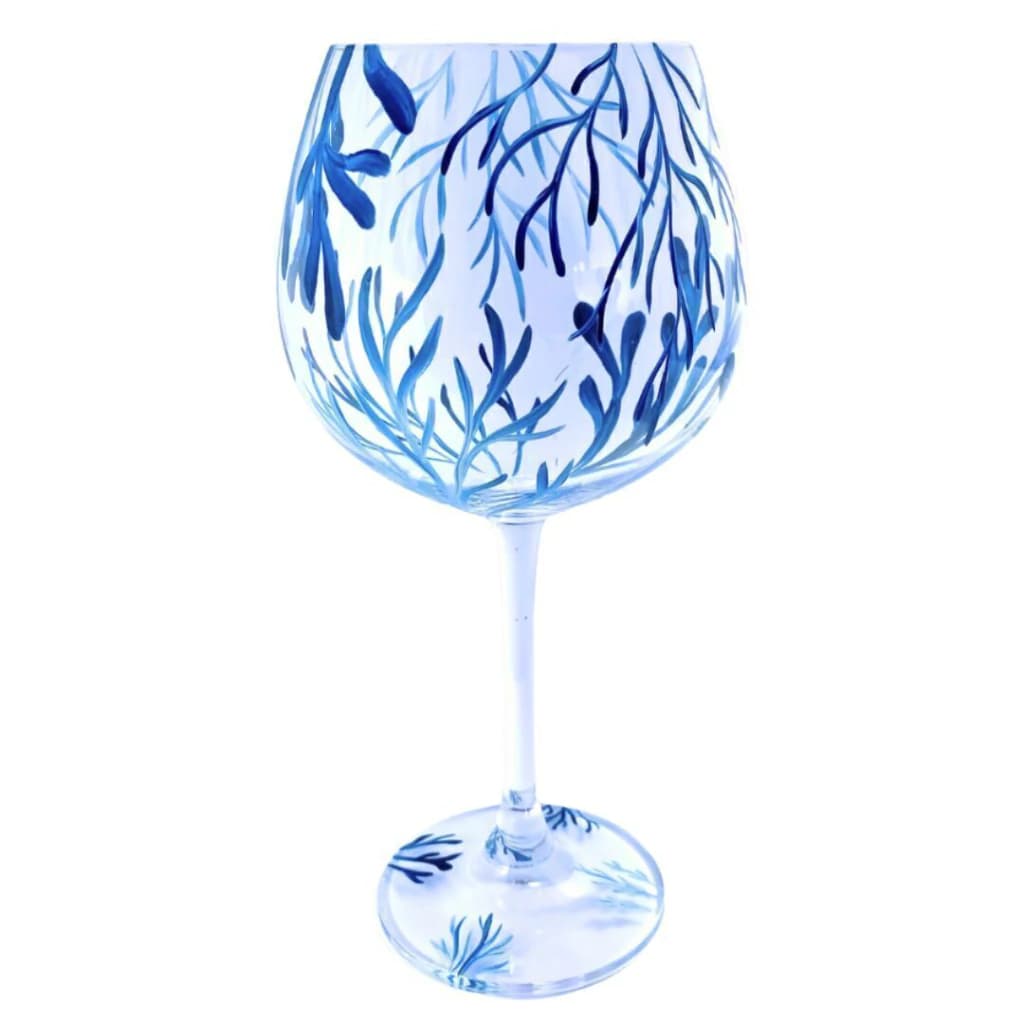 Taça de Cristal Pintada a Mão Auguri Casa Corali 850ml
