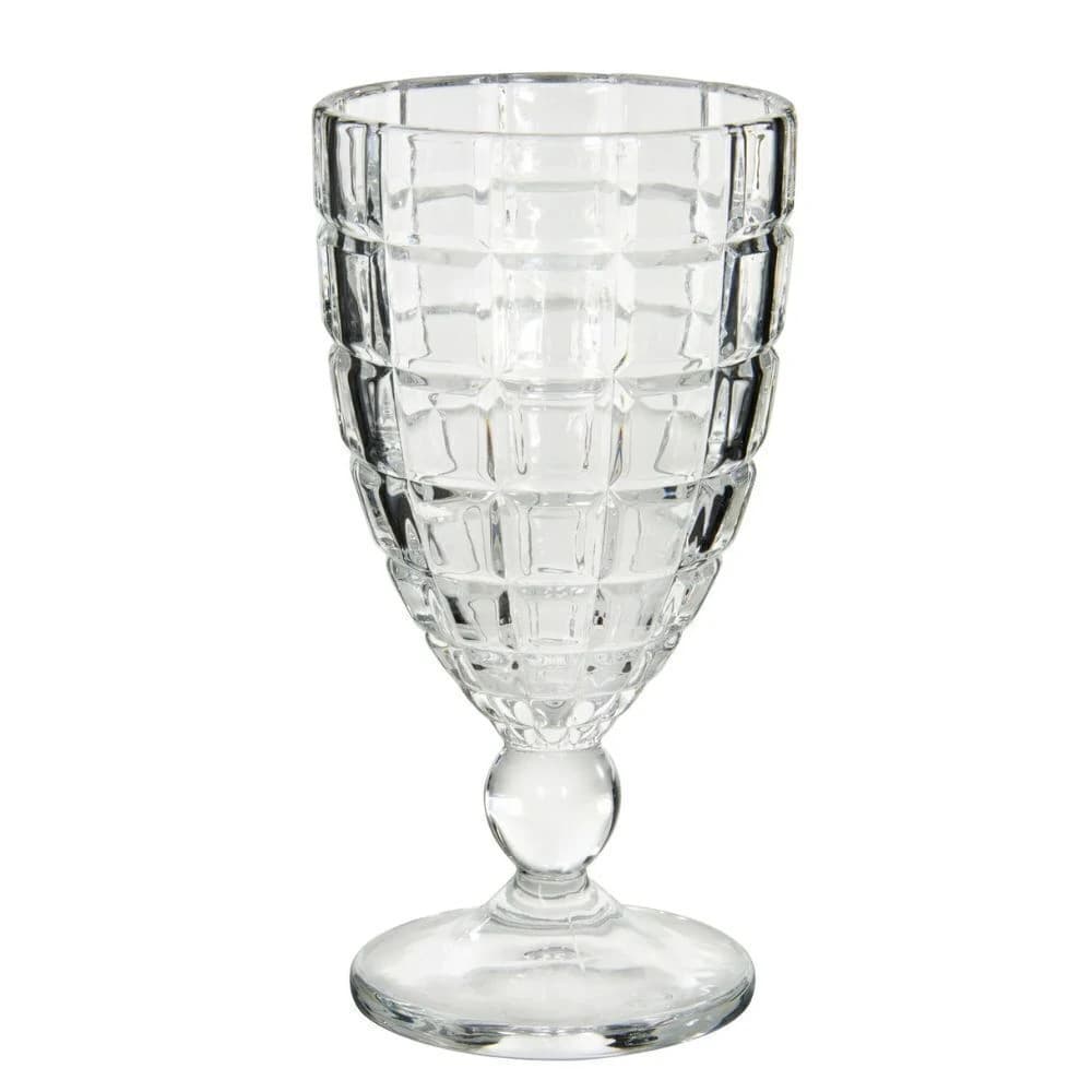 Taça de Vidro Squares Clear 300ml 6pçs
