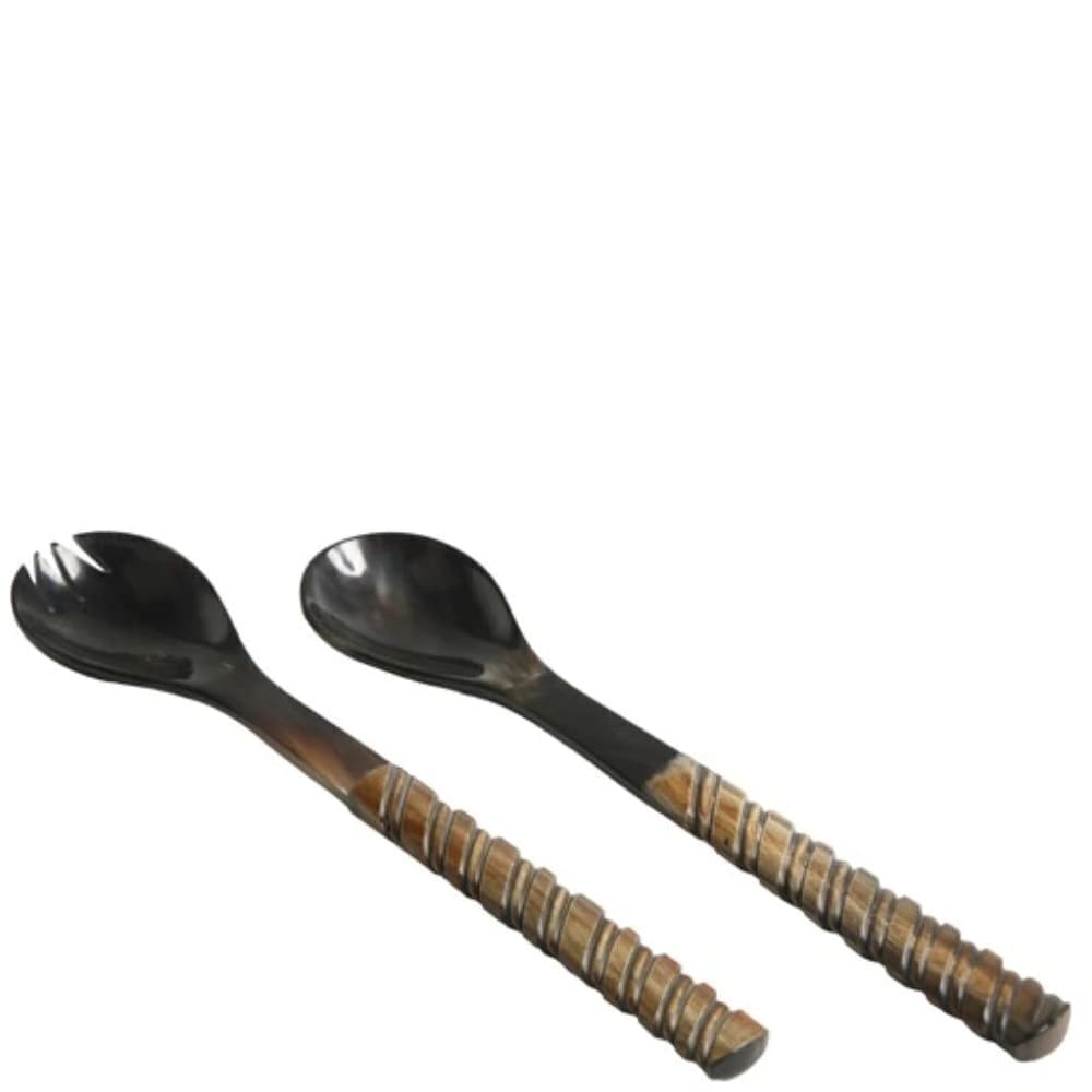 Talher para Petiscos Bone Preto 20cm 2pçs