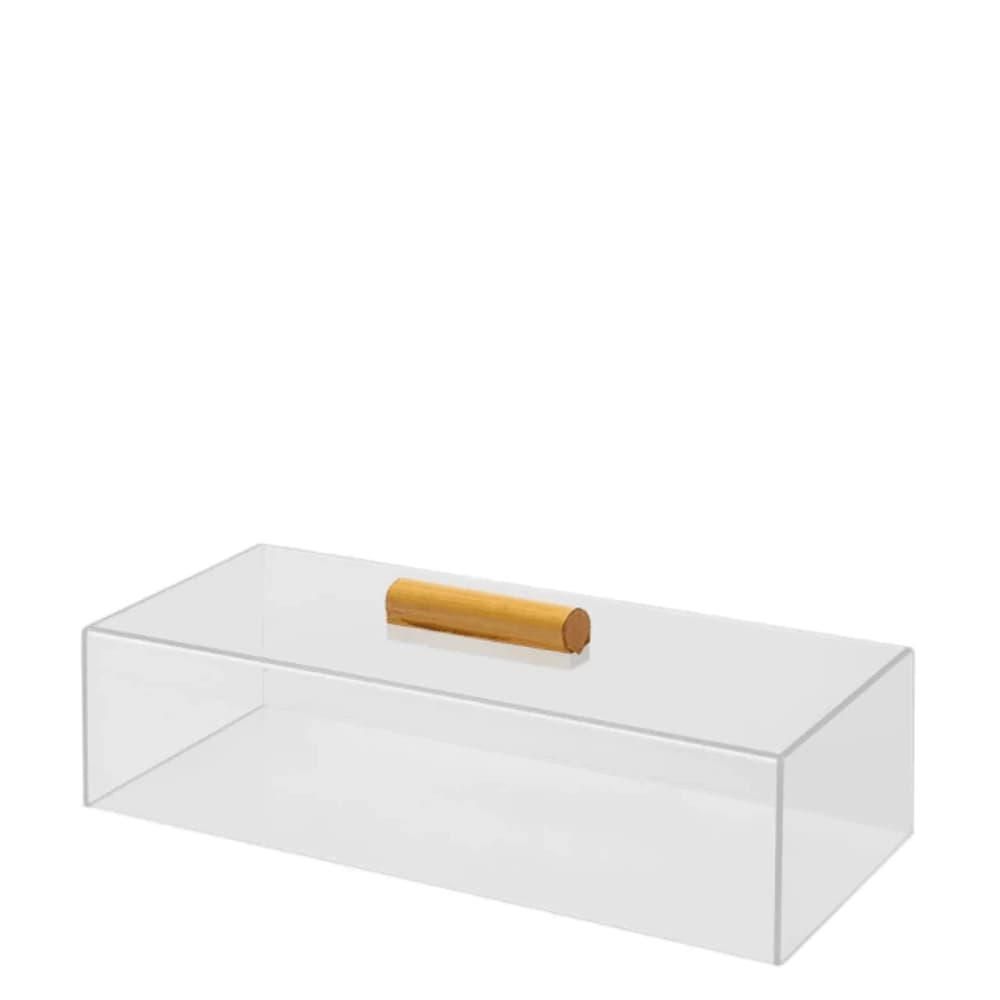 Tampa de Acrílico e Bambu 30x15cm
