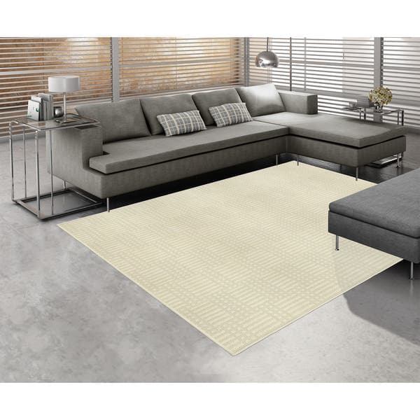 Tapete Cotton Listrado Origem Marfim 2,00x1,50m Inspire