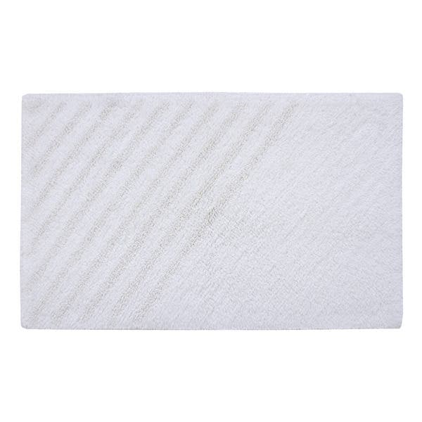 Tapete de Banheiro Fibra Retangular Branco White 50x80cm Sensea