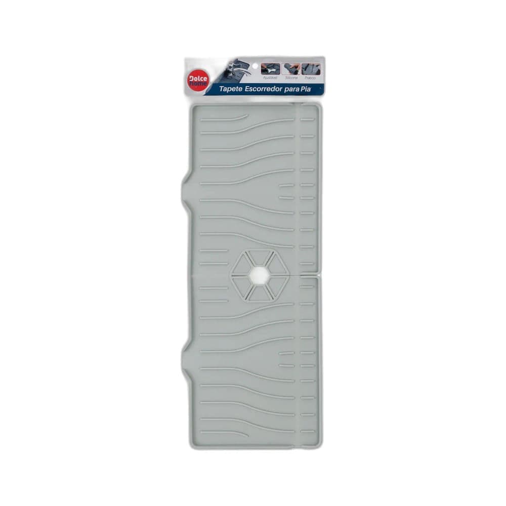 Tapete Escorredor de Louça Cinza - Dolce Home