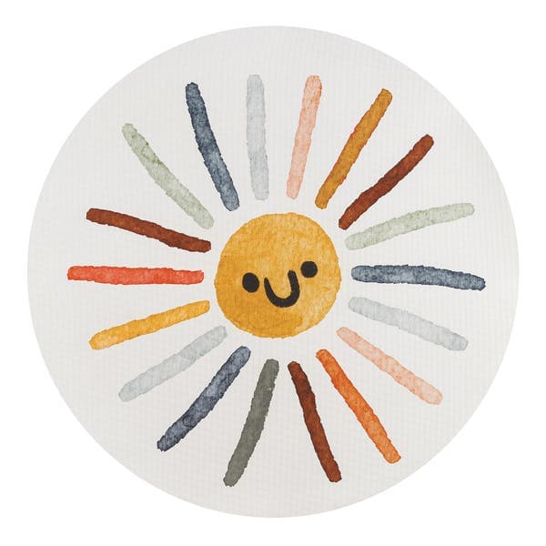 Tapete Infantil Sol PVC Amarelo Internas 120x120cm The Mini Forest