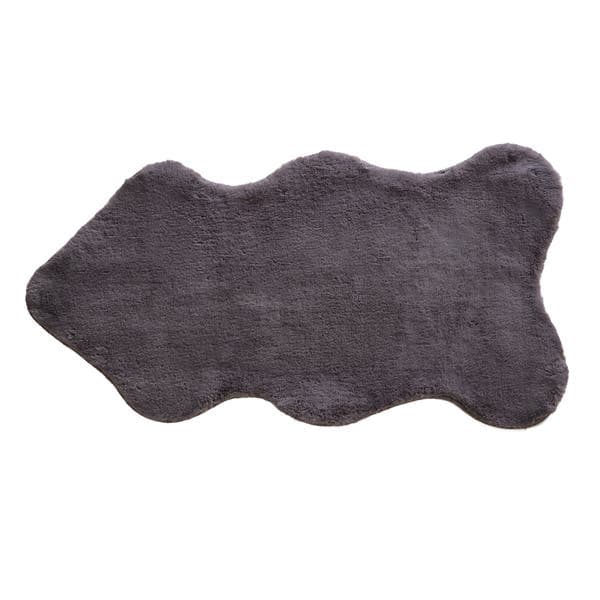 Tapete Ondulado 0,47x0,9m Jolitex Ternille Liso Melody Cinza