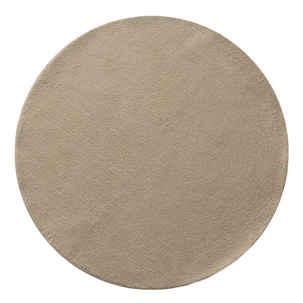 Tapete Redondo 100x100m Jolitex Liso Vip Palha