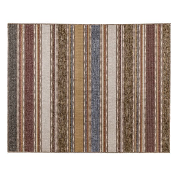 Tapete Retangular 1x1,5m Tapetes São Carlos Listrado Multicolorido