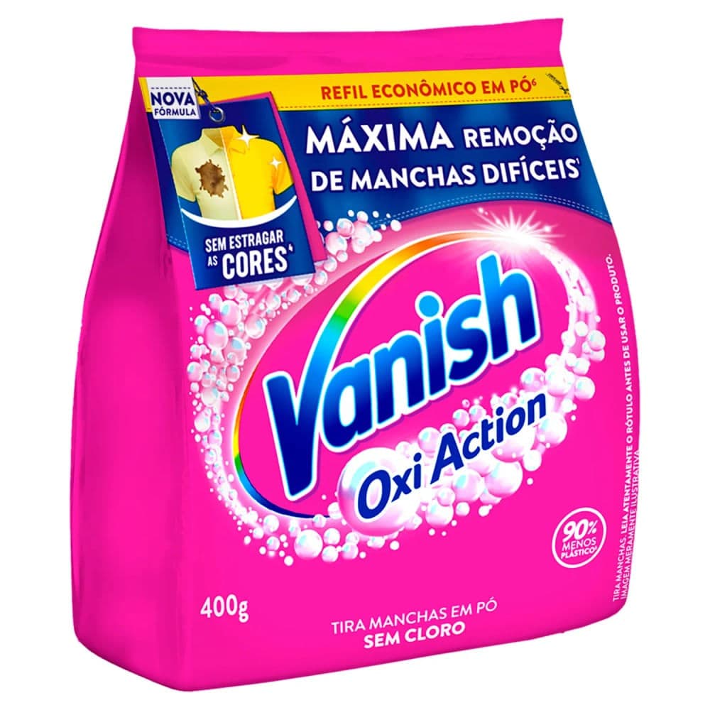 Tira Manchas em Pó Pink Oxi Action Refil 400g - Vanish