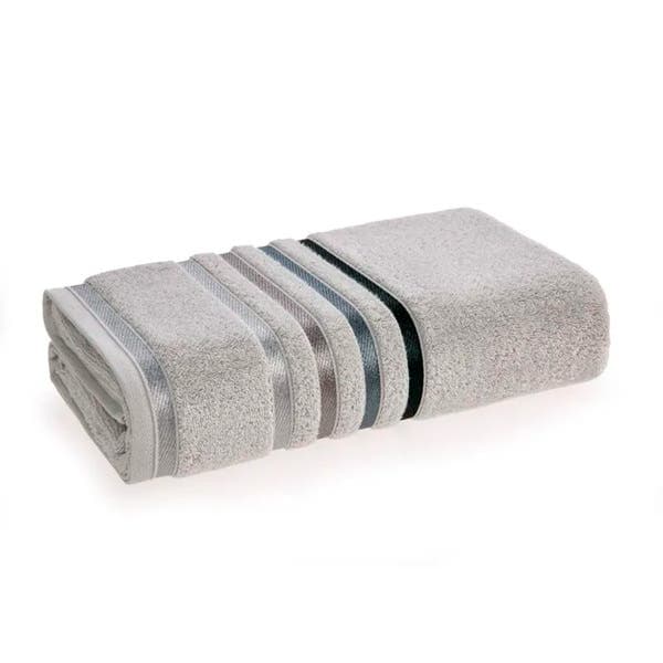 Toalha Banhão Karsten Lumina Cinza Mineral 100% Algodão 86x150cm