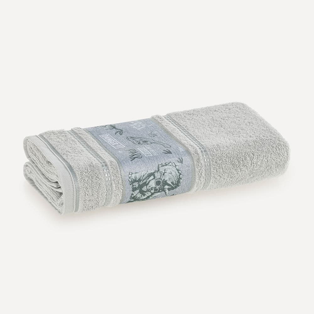 Toalha de Banho Infantil Jurassic Platina