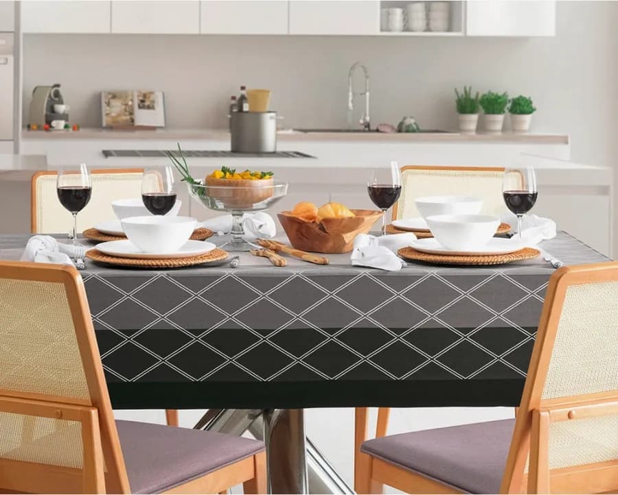 Toalha de Mesa Karsten Antiformiga Dimitri - Retangular - 1.40x2.50m